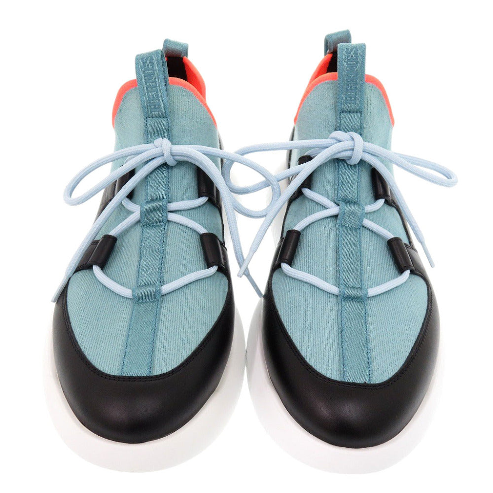 HERMES sneakers leather blue Duel 40