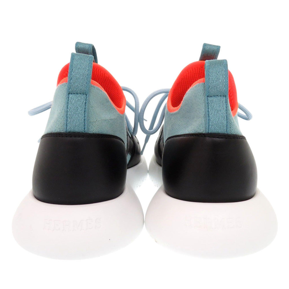 HERMES sneakers leather blue Duel 40