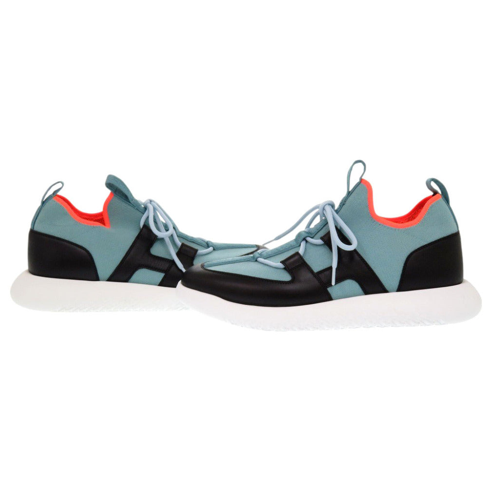 HERMES sneakers leather blue Duel 40