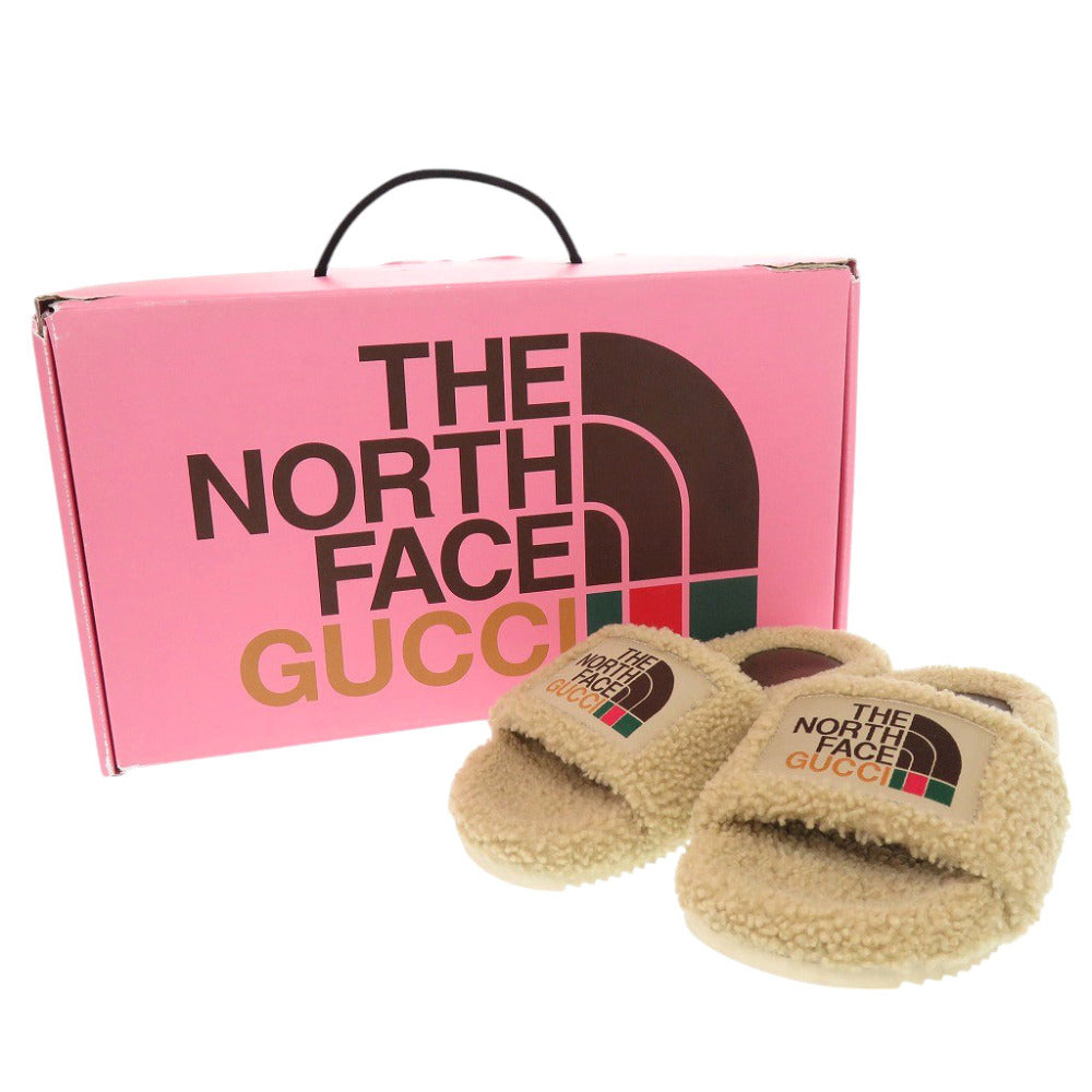 GUCCI Sandals 679948 Mouton beige The North Face collaboration 34