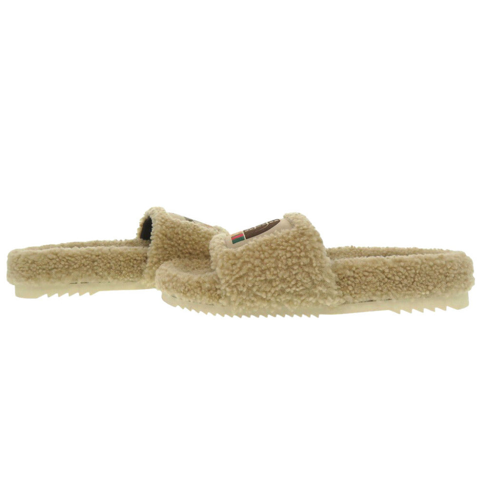 GUCCI Sandals 679948 Mouton beige The North Face collaboration 37