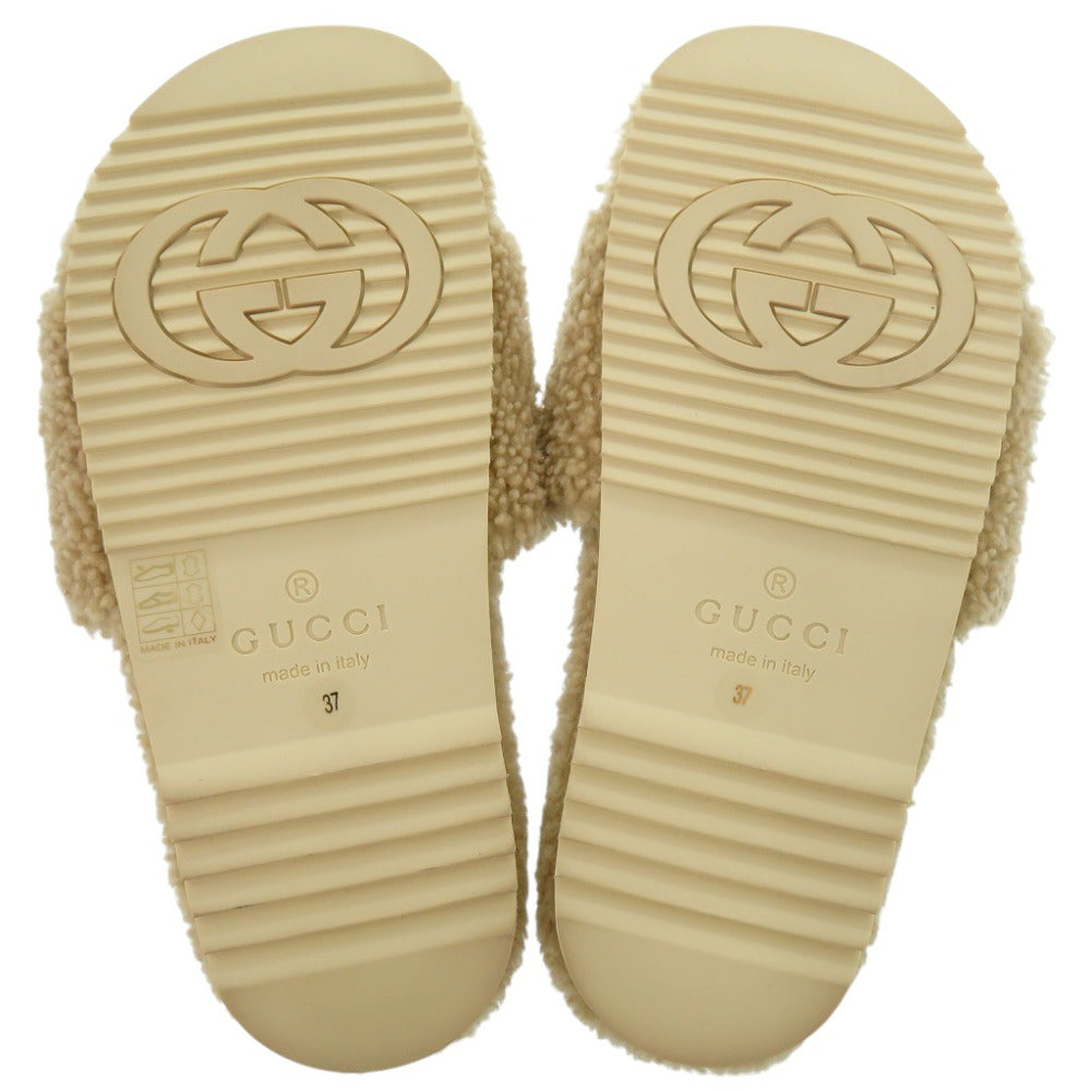 GUCCI Sandals 679948 Mouton beige The North Face collaboration 37