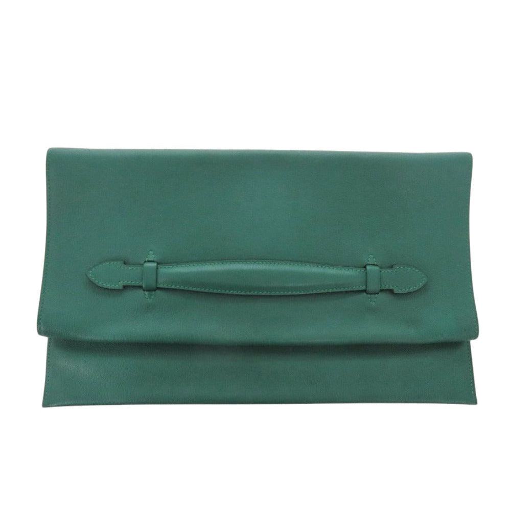 HERMES Clutch bag Evercolor Malachite Pre-Pla 33