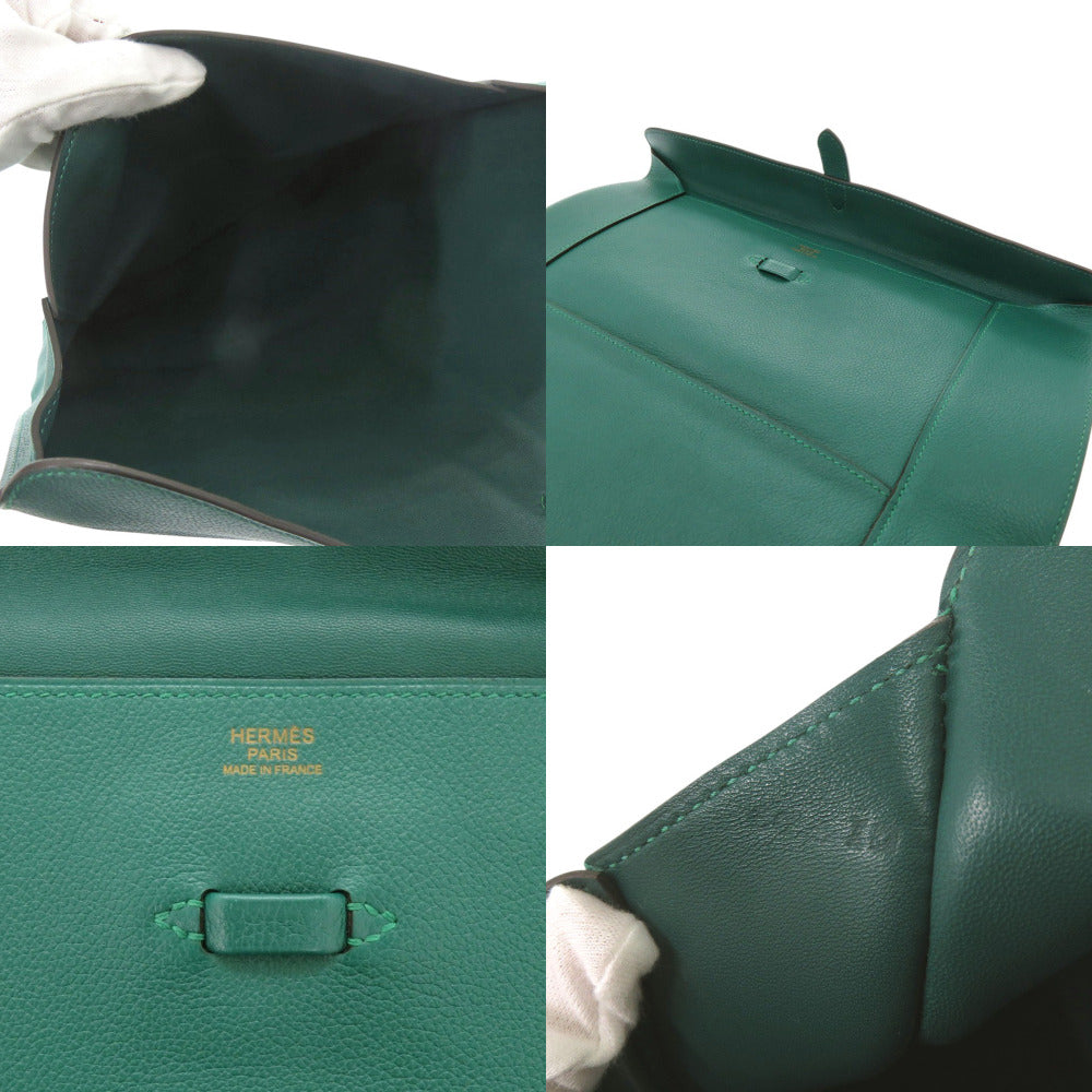 HERMES Clutch bag Evercolor Malachite Pre-Pla 33