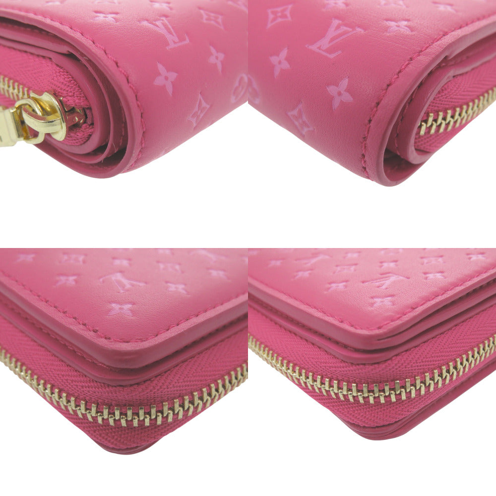 LOUIS VUITTON Bifold Wallet M82357 Calfskin pink Monogram Portefeuille Lou