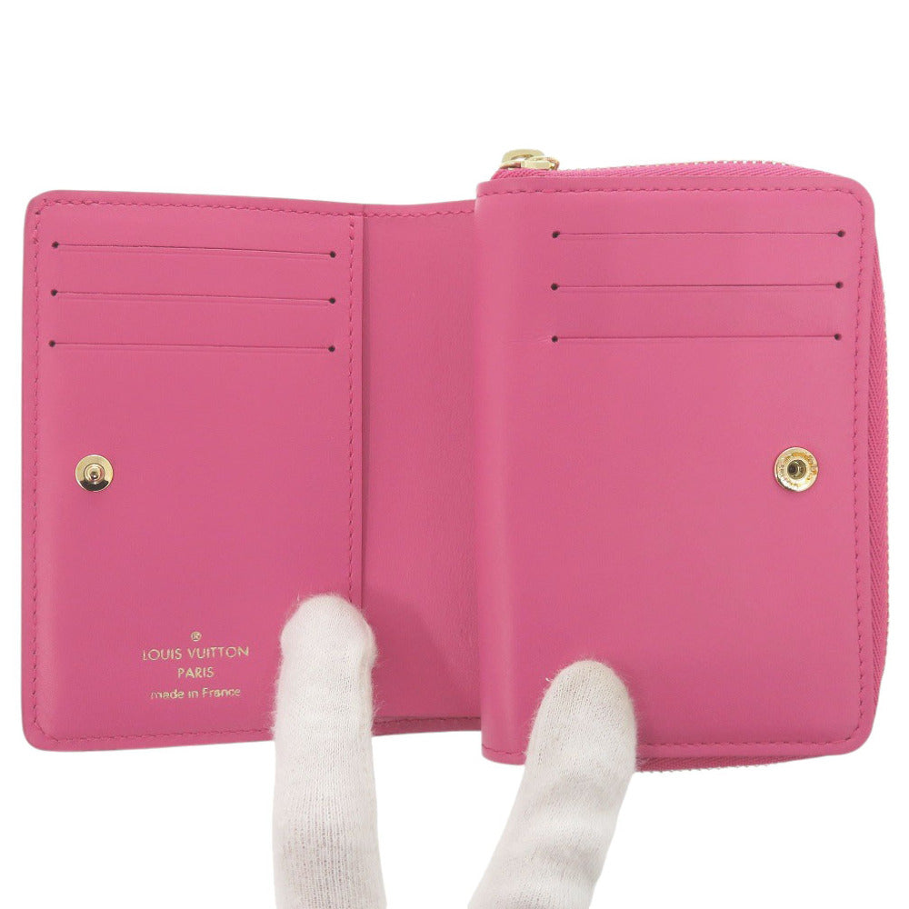 LOUIS VUITTON Bifold Wallet M82357 Calfskin pink Monogram Portefeuille Lou