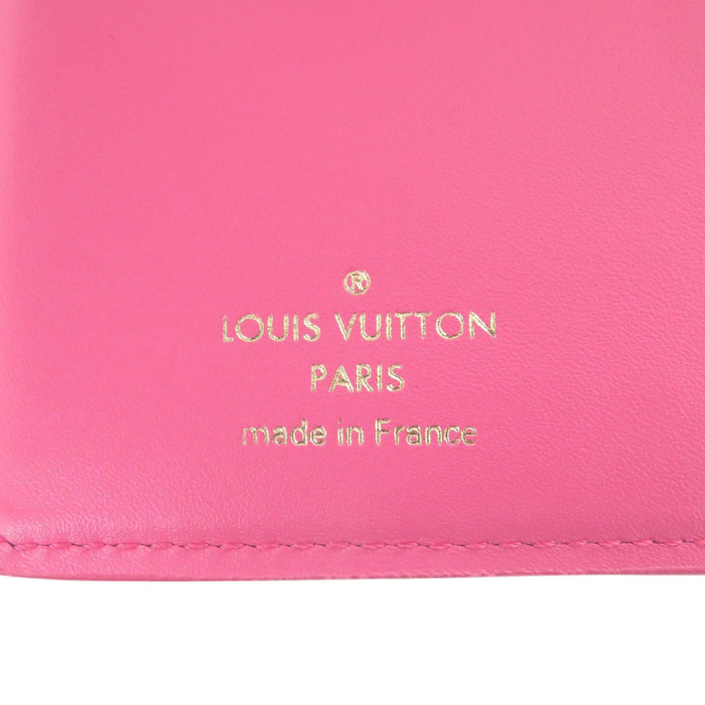 LOUIS VUITTON Bifold Wallet M82357 Calfskin pink Monogram Portefeuille Lou