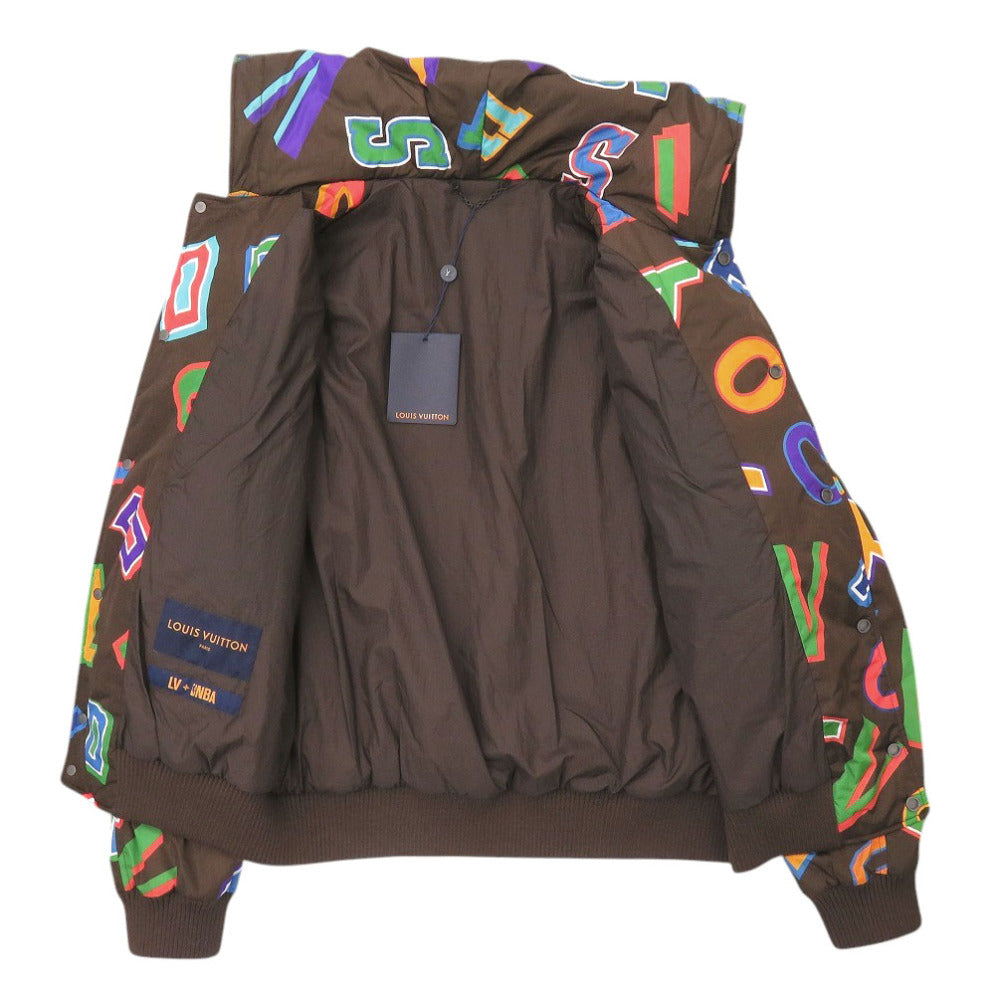 LOUIS VUITTON Blouson RM212M Nylon Brown 21AWxNBA Letter Nylon Blouson 48