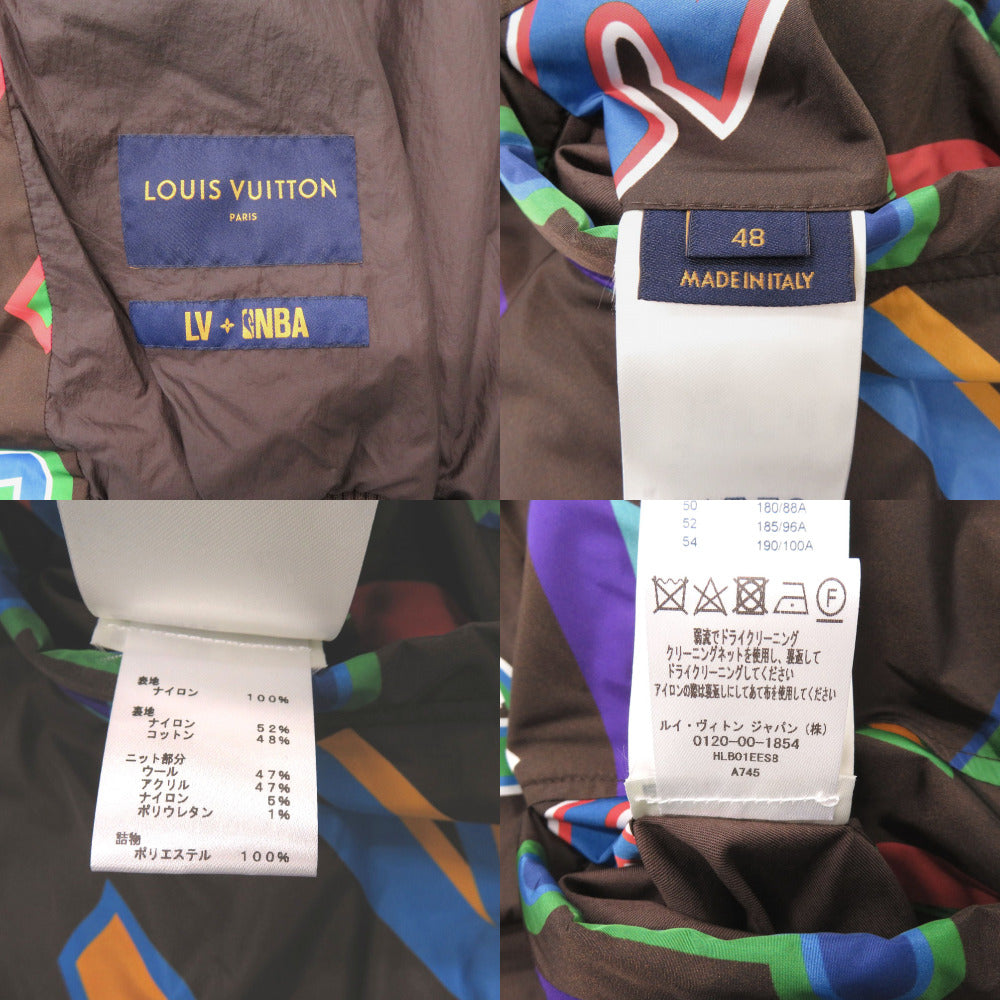 LOUIS VUITTON Blouson RM212M Nylon Brown 21AWxNBA Letter Nylon Blouson 48