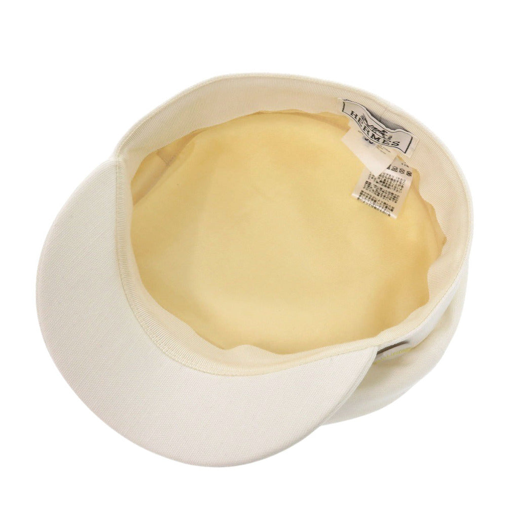 HERMES Other hats cotton white Casquette Women 58 Used