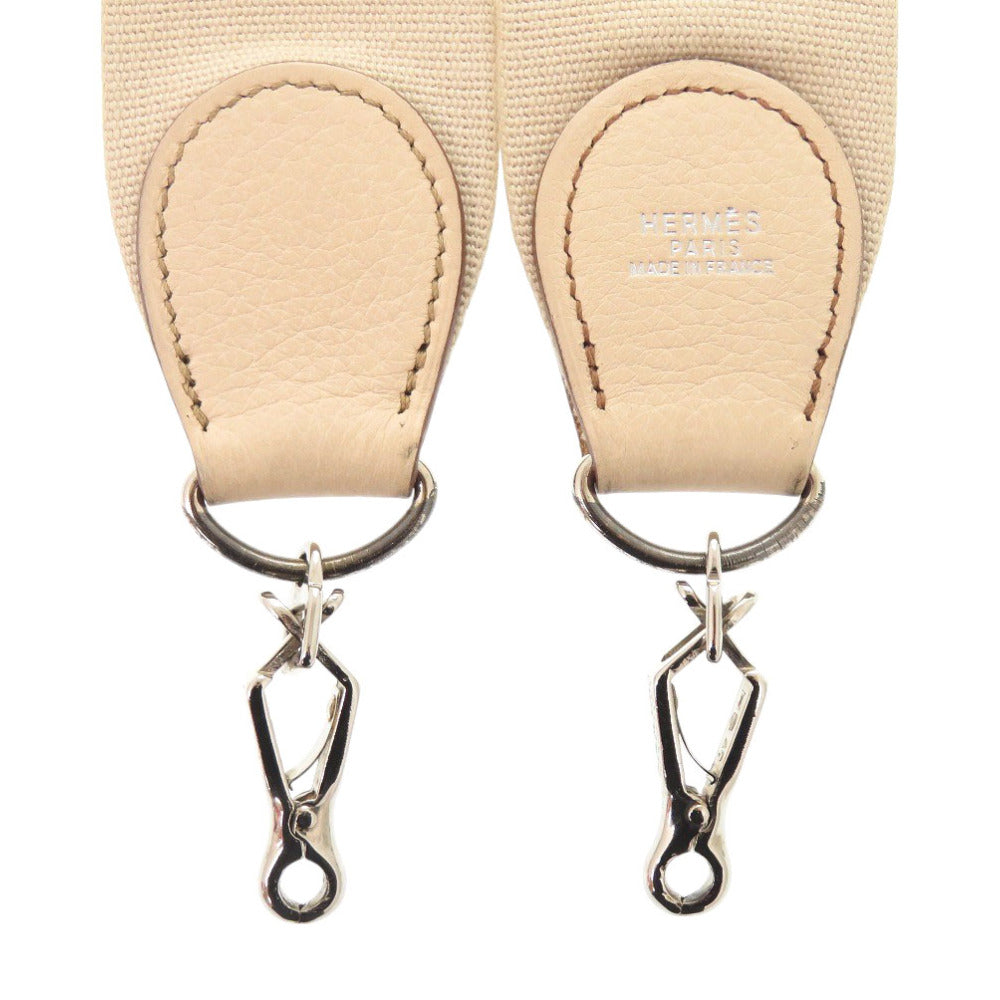 HERMES Shoulder strap Courchevel, canvas Beige type Evelyn Shoulder Strap Women Used