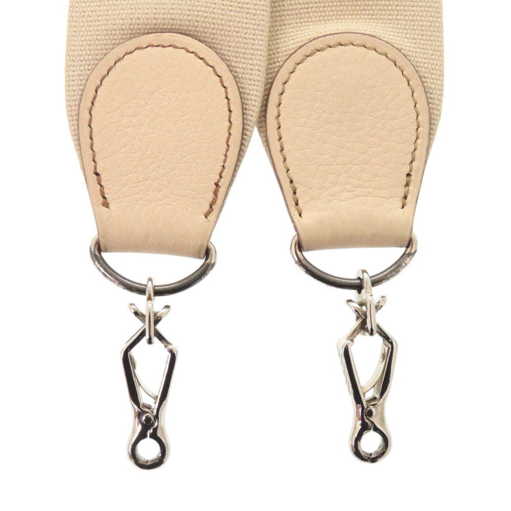 HERMES Shoulder strap Courchevel, canvas Beige type Evelyn Shoulder Strap Women Used