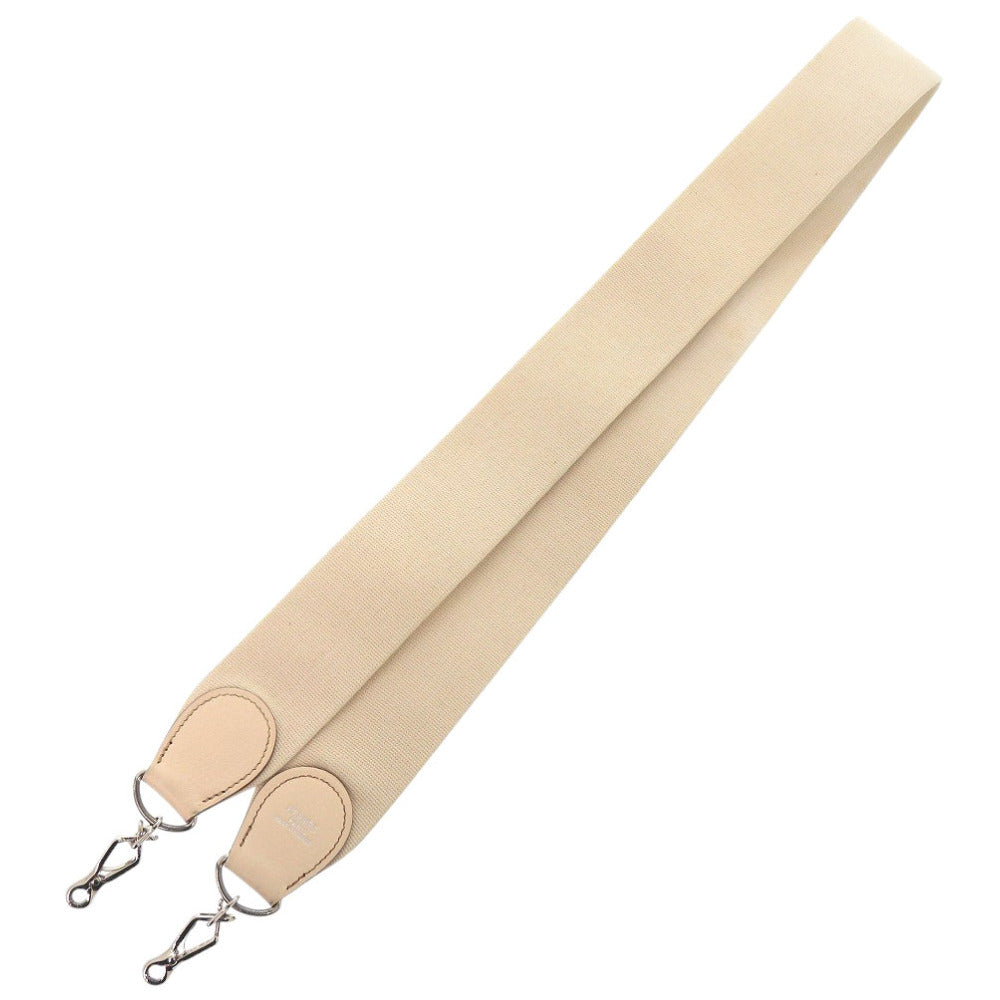 HERMES Shoulder strap Courchevel, canvas Beige type Evelyn Shoulder Strap Women Used