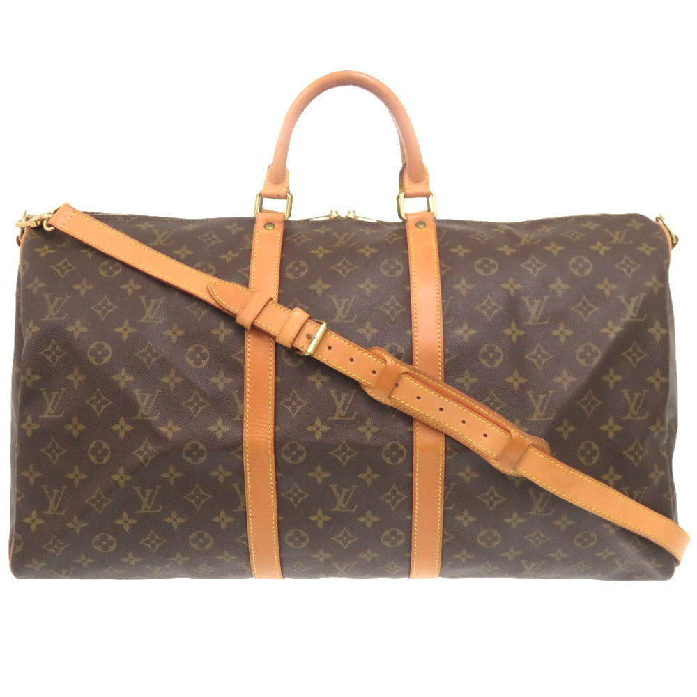 LOUIS VUITTON Boston Duffel bag M41414 Monogram canvas Brown Monogram Keepall bandouliere55