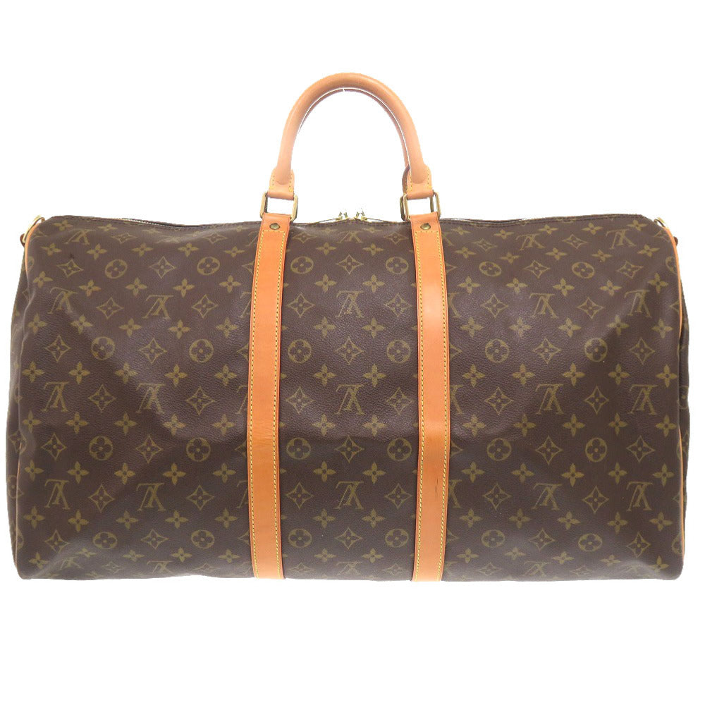 LOUIS VUITTON Boston Duffel bag M41414 Monogram canvas Brown Monogram Keepall bandouliere55