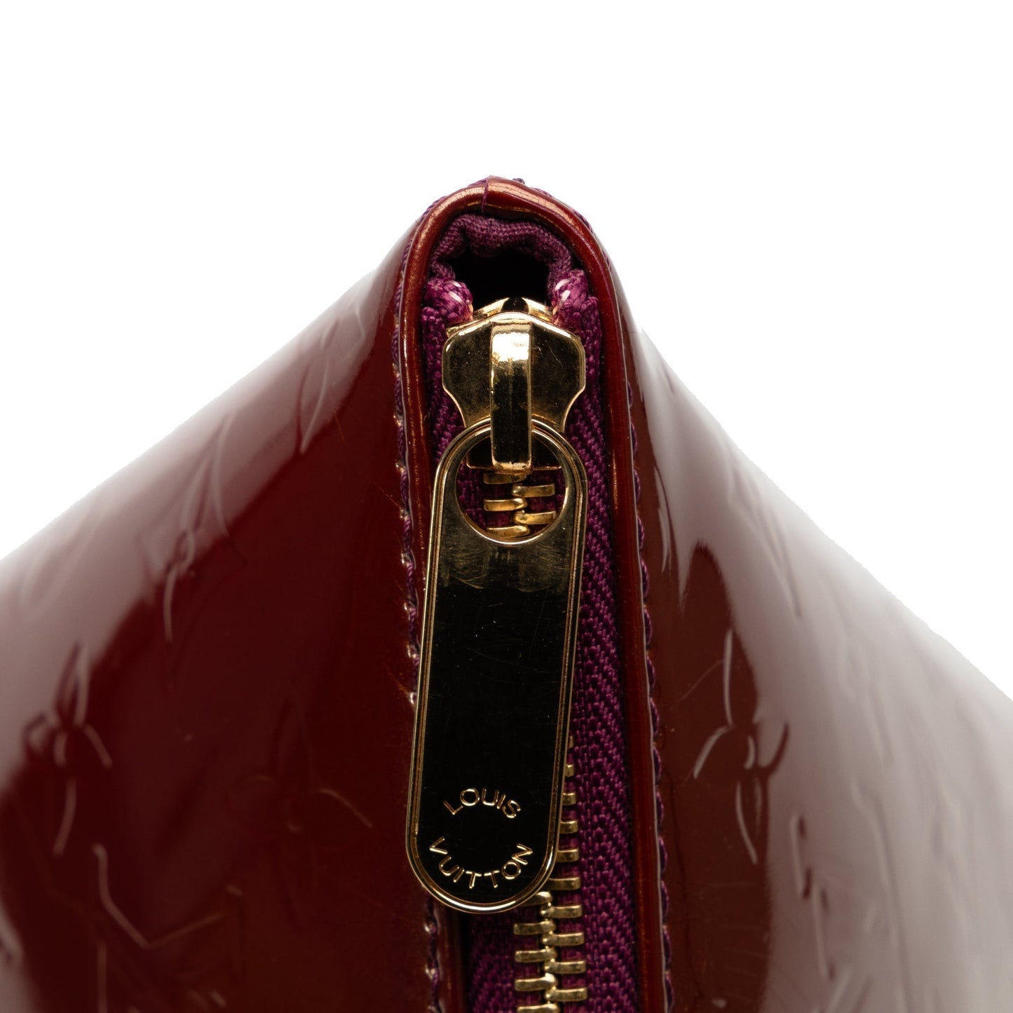 Burgundy Louis Vuitton Monogram Vernis Bellevue PM HandBag