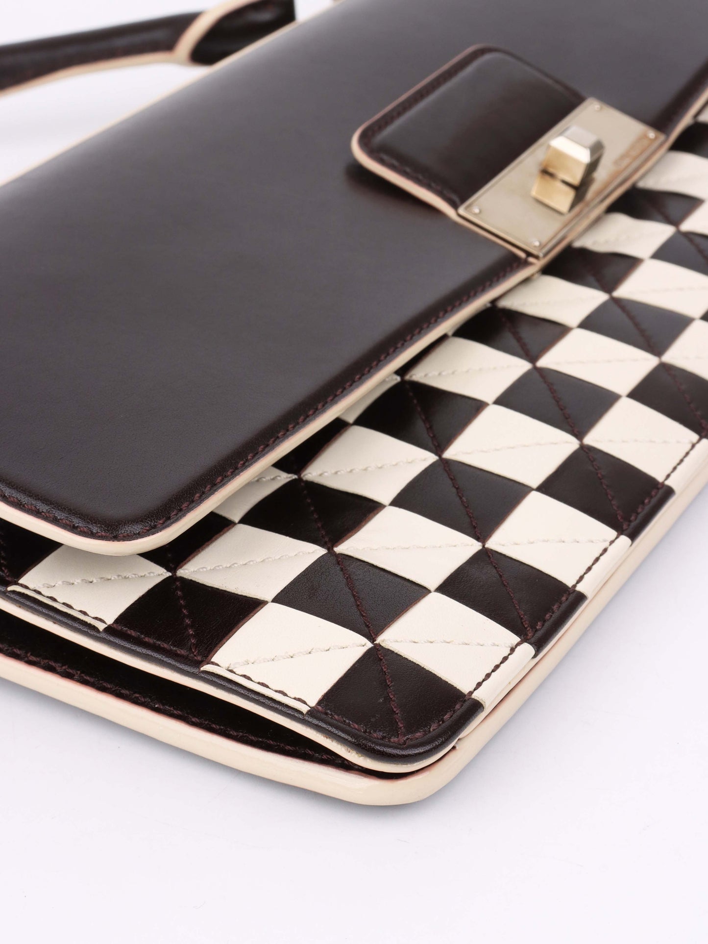 Louis Vuitton Black & White Chess Board Clutch.