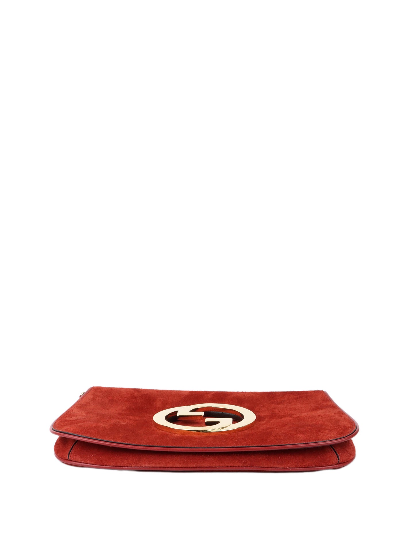Gucci Blondie Red Suede Shoulder Bag.