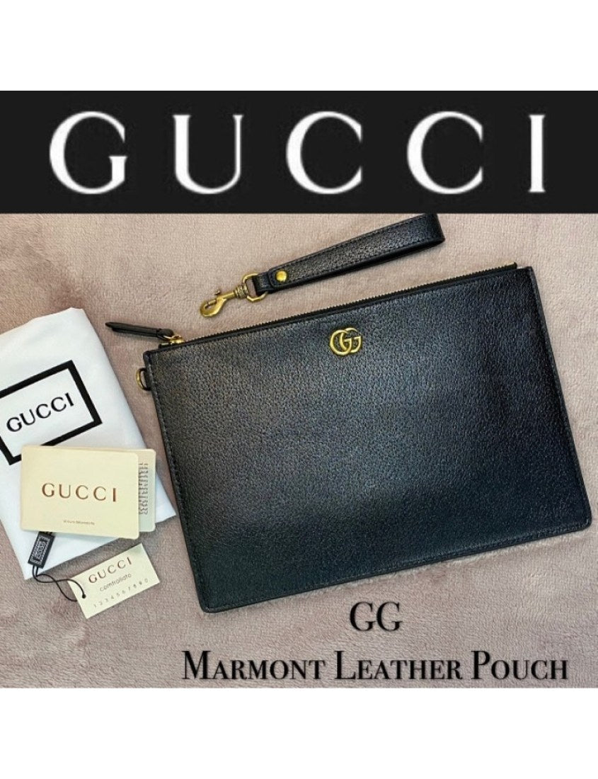 Gucci GG Marmont Collection Leather Clutch Bag