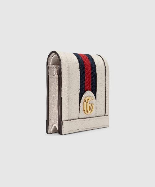 Gucci Ophidia Leather  Case Wallet White