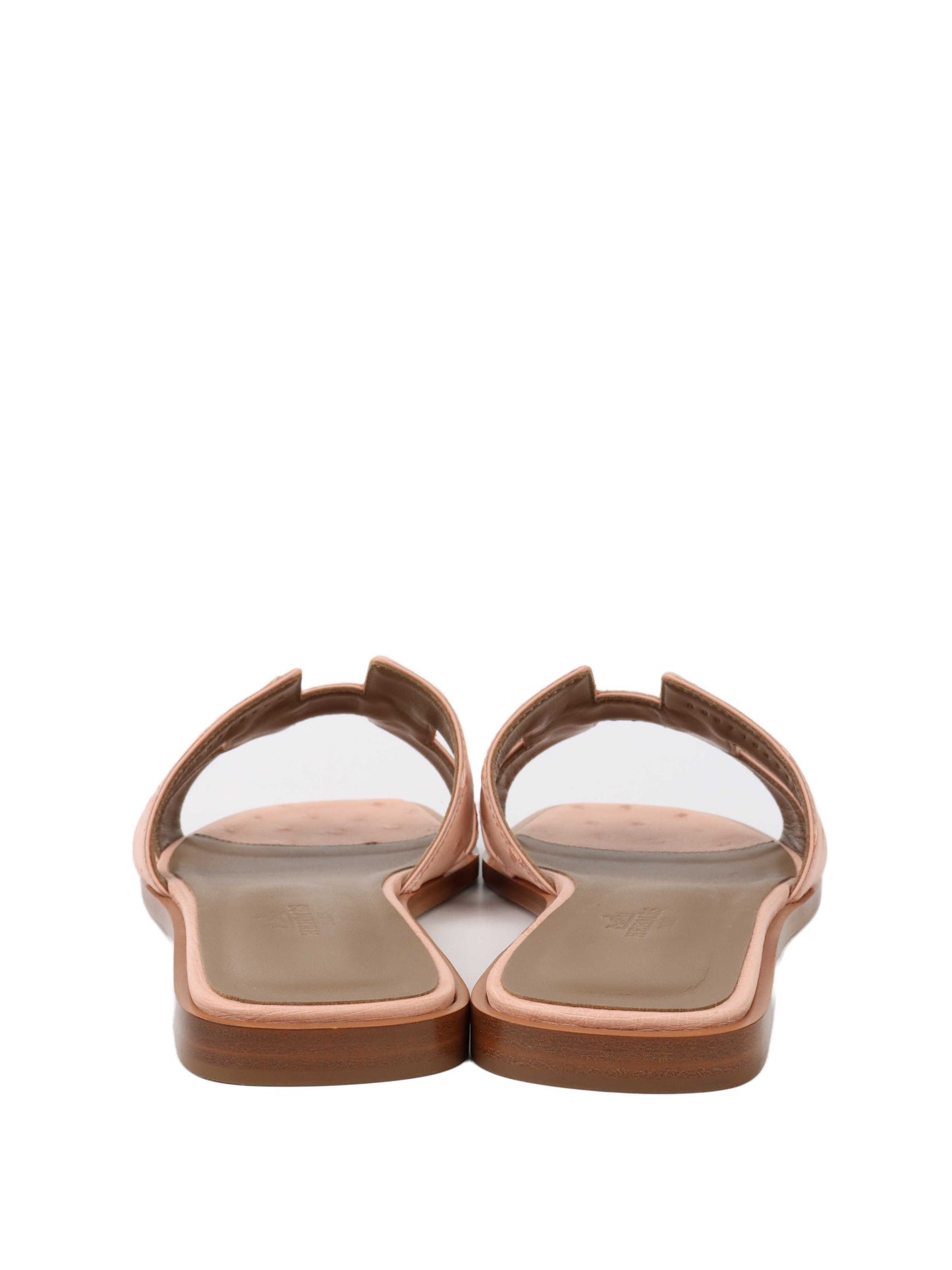 Hermes Oran Sandals in Rose Bubinga 38.