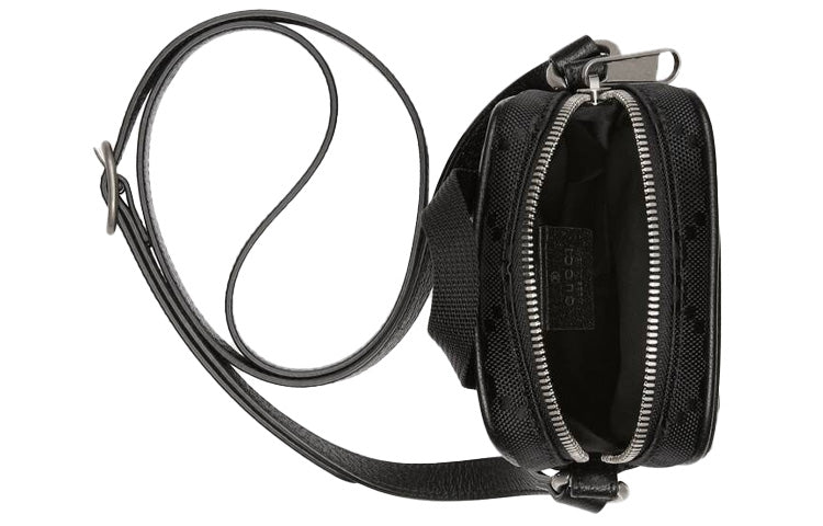 GUCCI Off The Grid OTG Environmental Friendly Series Logo Leather Logo Nylon handbag Mini Unisex / Black 643882-H9HLN-1000