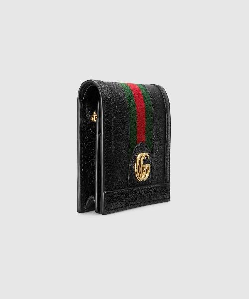 Gucci Ophidia Leather  Case Wallet Black