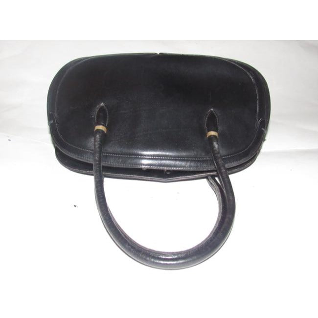 Gucci Top Handle Bag Black Leather Satchel