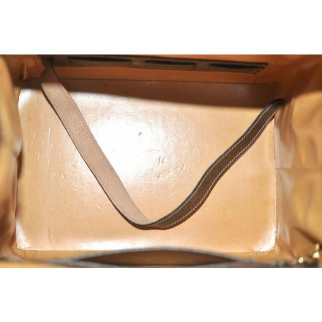Gucci Top Early Saddle With Sherry Camel Leathergreenred Stripe Shoulder Bag