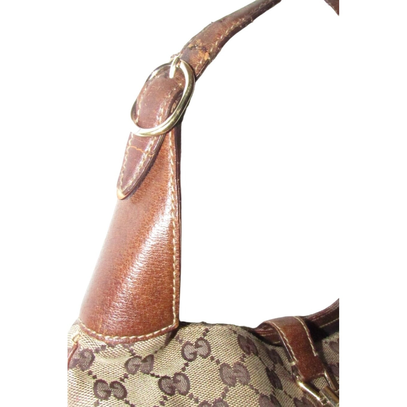 Gucci brown Guccissima print XL Jackie hobo with a gold piston clasp!
