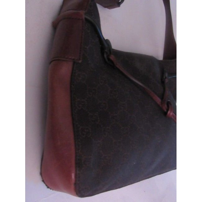 Gucci Tote Bag Newer Pursesdesigner Purses Brown Leather And Gg Leather Satchel