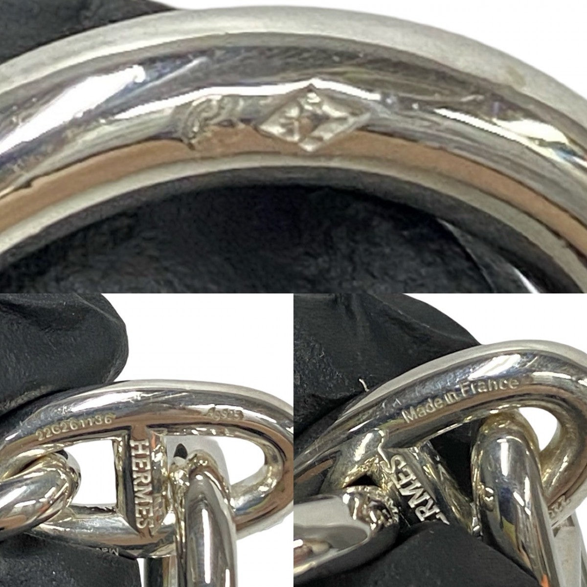 HERMES bracelet Silver925 Silver Chene Dunkle GM 14 frames