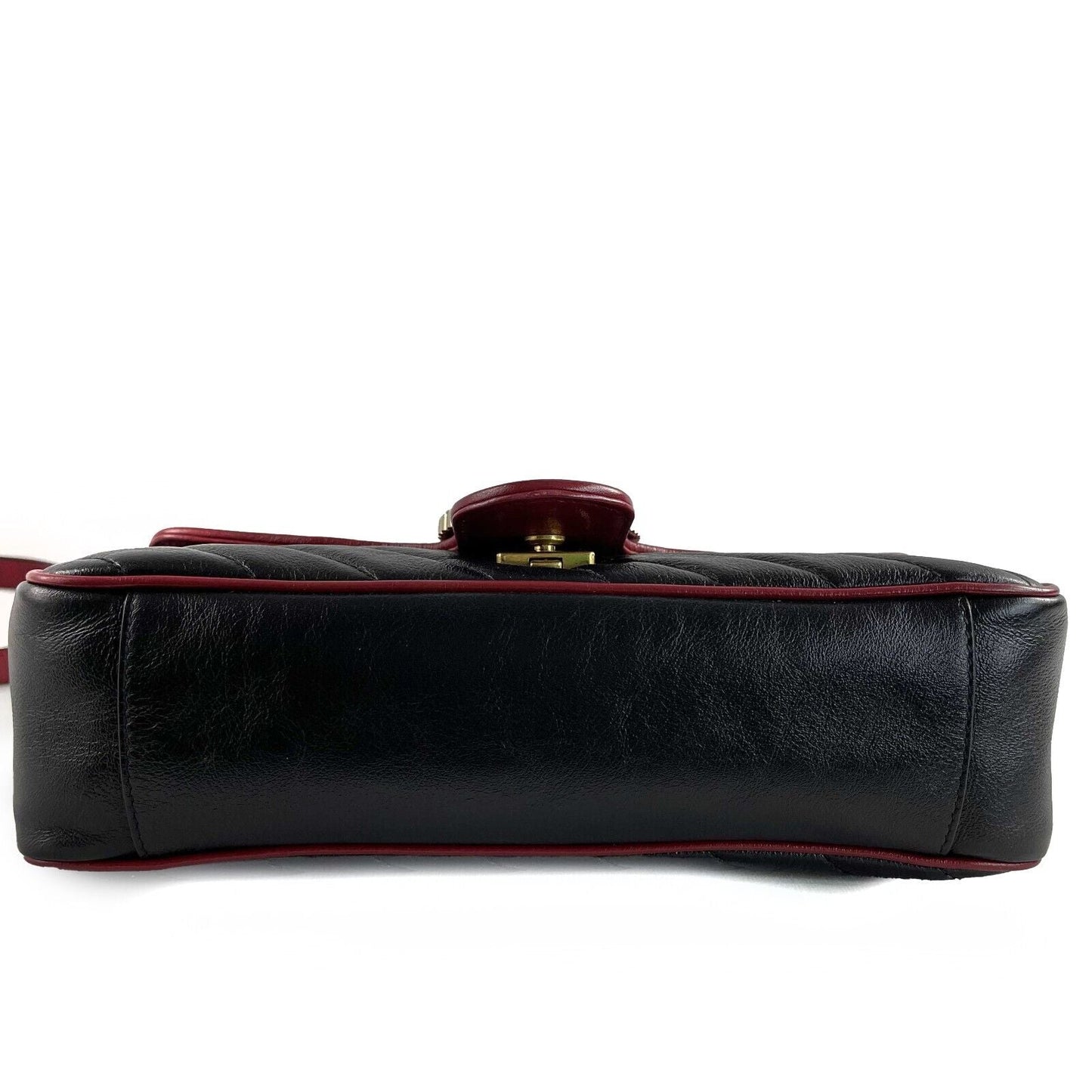 GUCCI GG Marmont Flap Diagonal Quilted Leather Small