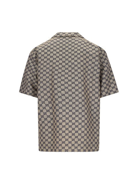 Gucci Men Logo Print Shirt