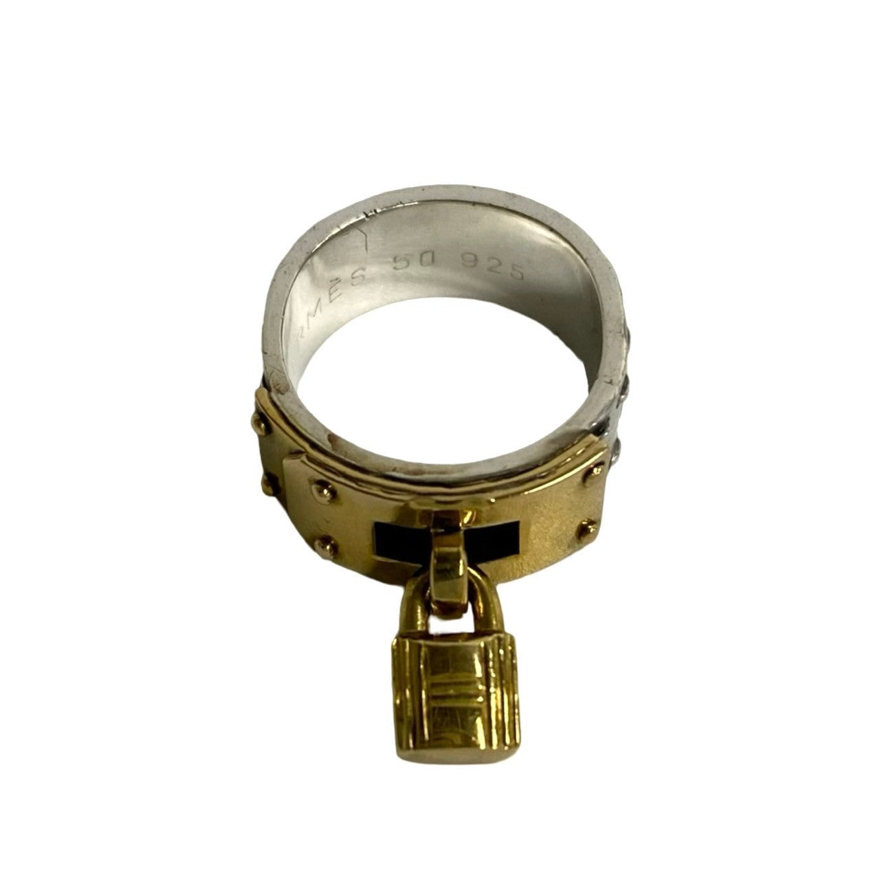 HERMES Ring Silver925 gold Kelly Ring