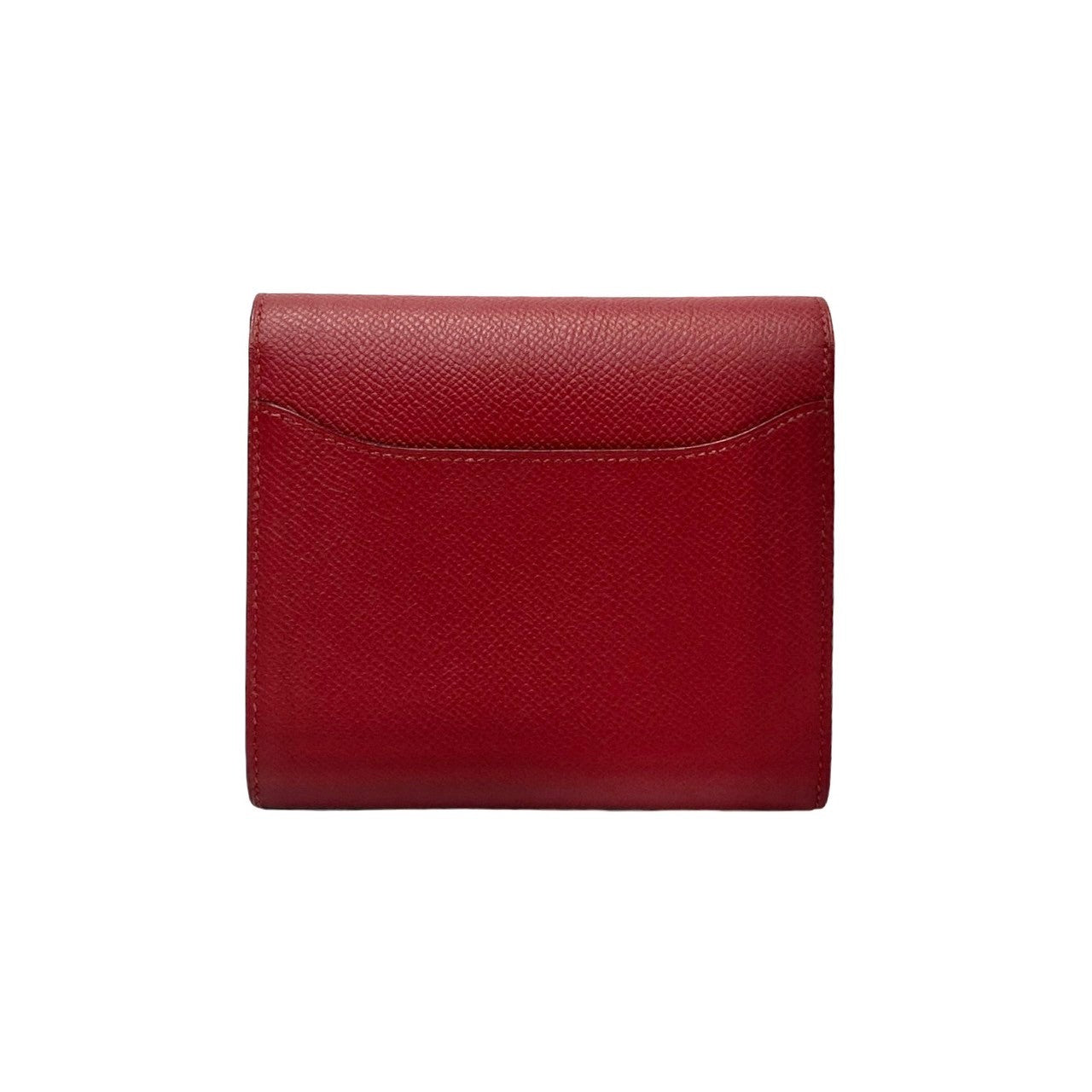HERMES Bifold Wallet leather Red Constance Compact