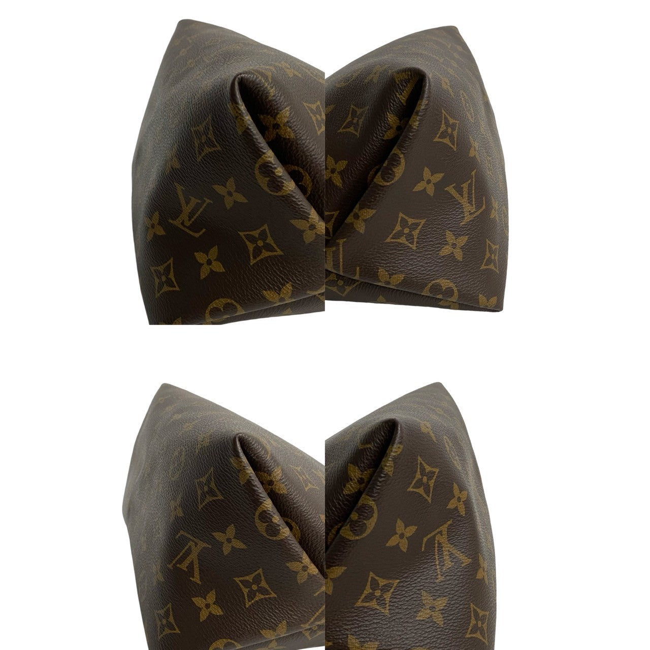 LOUIS VUITTON Handbag leather Brown Monogram Mini zipped hobo