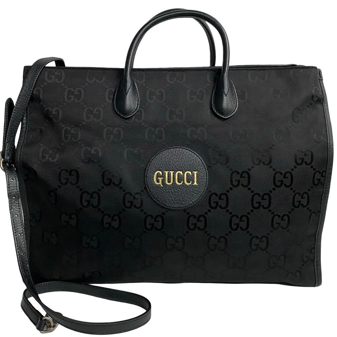 GUCCI Shoulder Bag leather black Off the grid