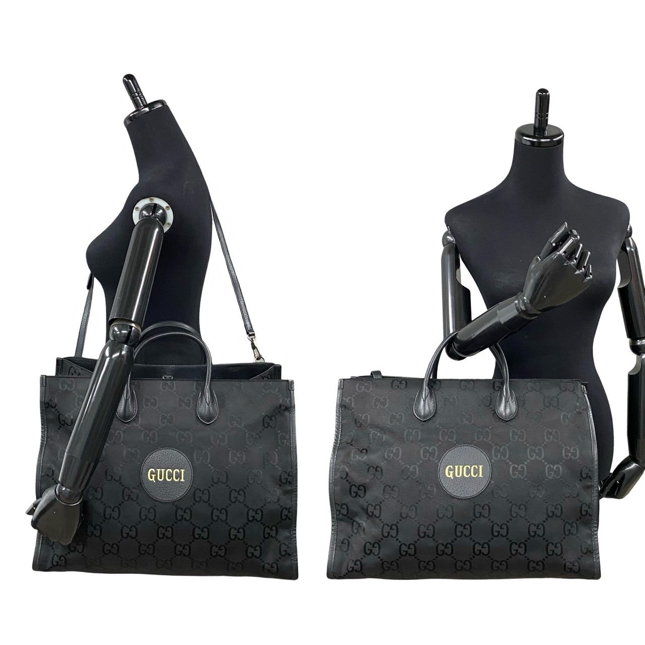 GUCCI Shoulder Bag leather black Off the grid