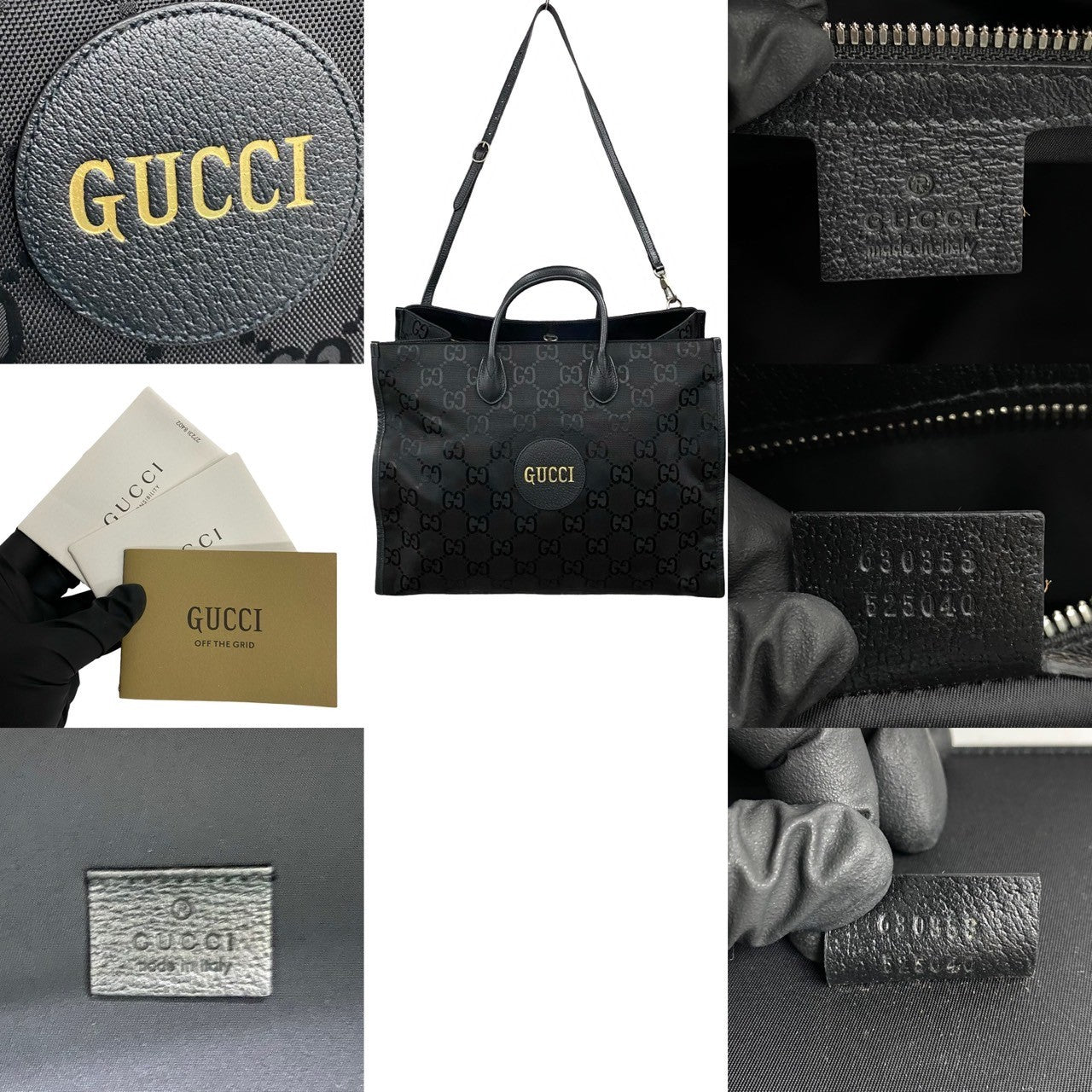 GUCCI Shoulder Bag leather black Off the grid