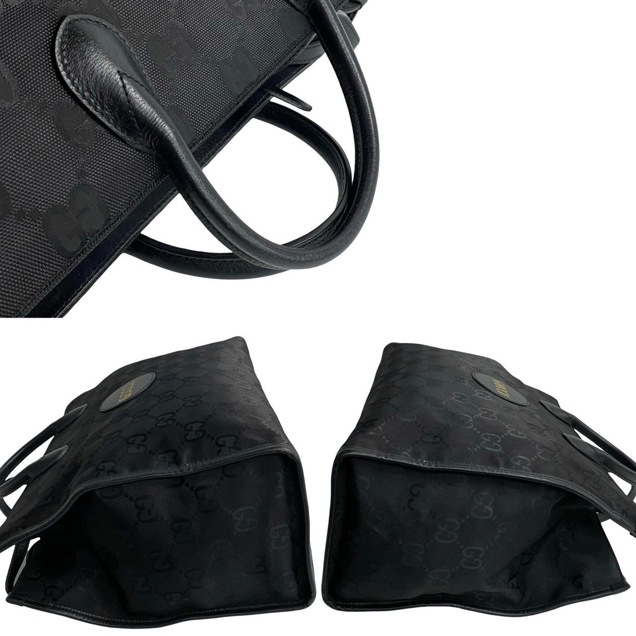 GUCCI Shoulder Bag leather black Off the grid