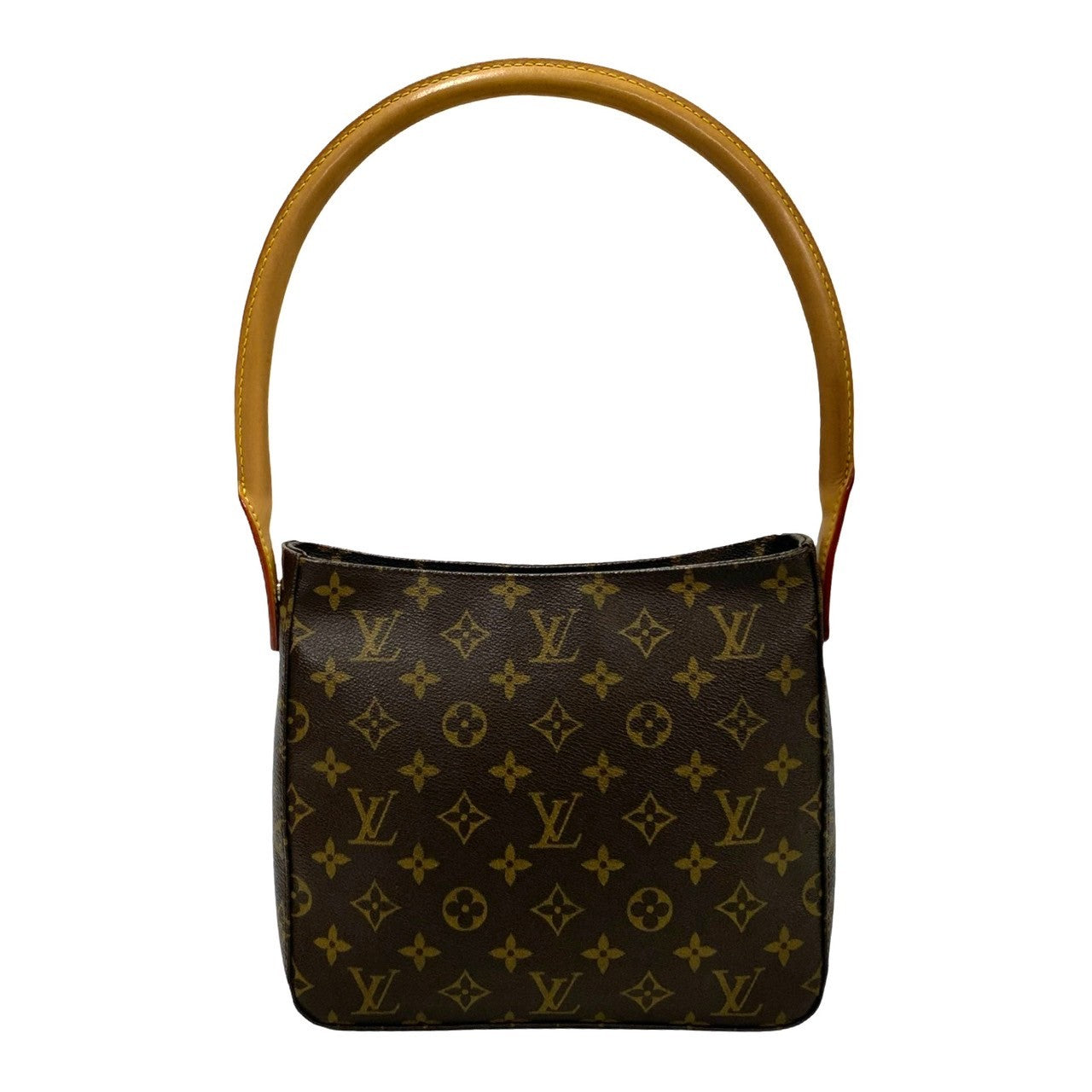 LOUIS VUITTON Handbag leather Brown Monogram Looping MM