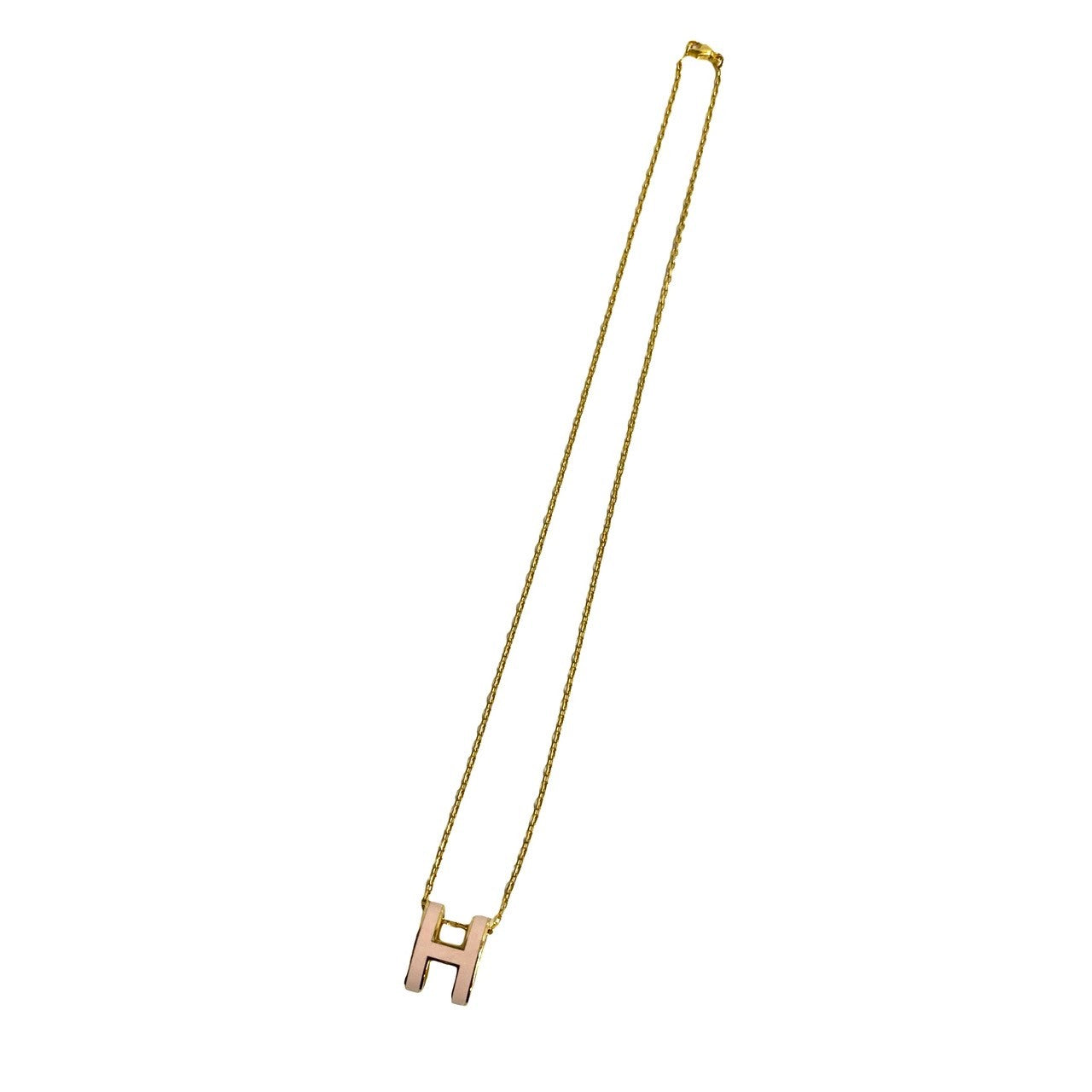 HERMES Necklace Gold Plated gold Pop ash H