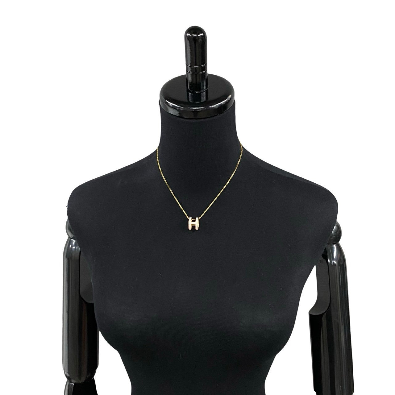 HERMES Necklace Gold Plated gold Pop ash H