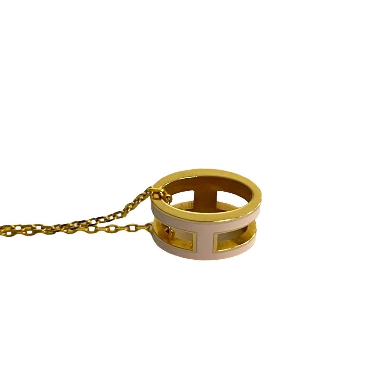 HERMES Necklace Gold Plated gold Pop ash H