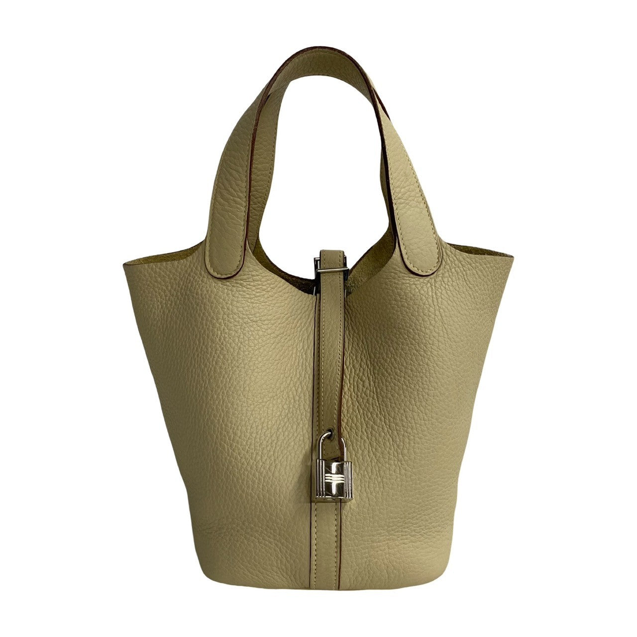 HERMES Handbag Taurillon Clemence beige Picotan Lock PM