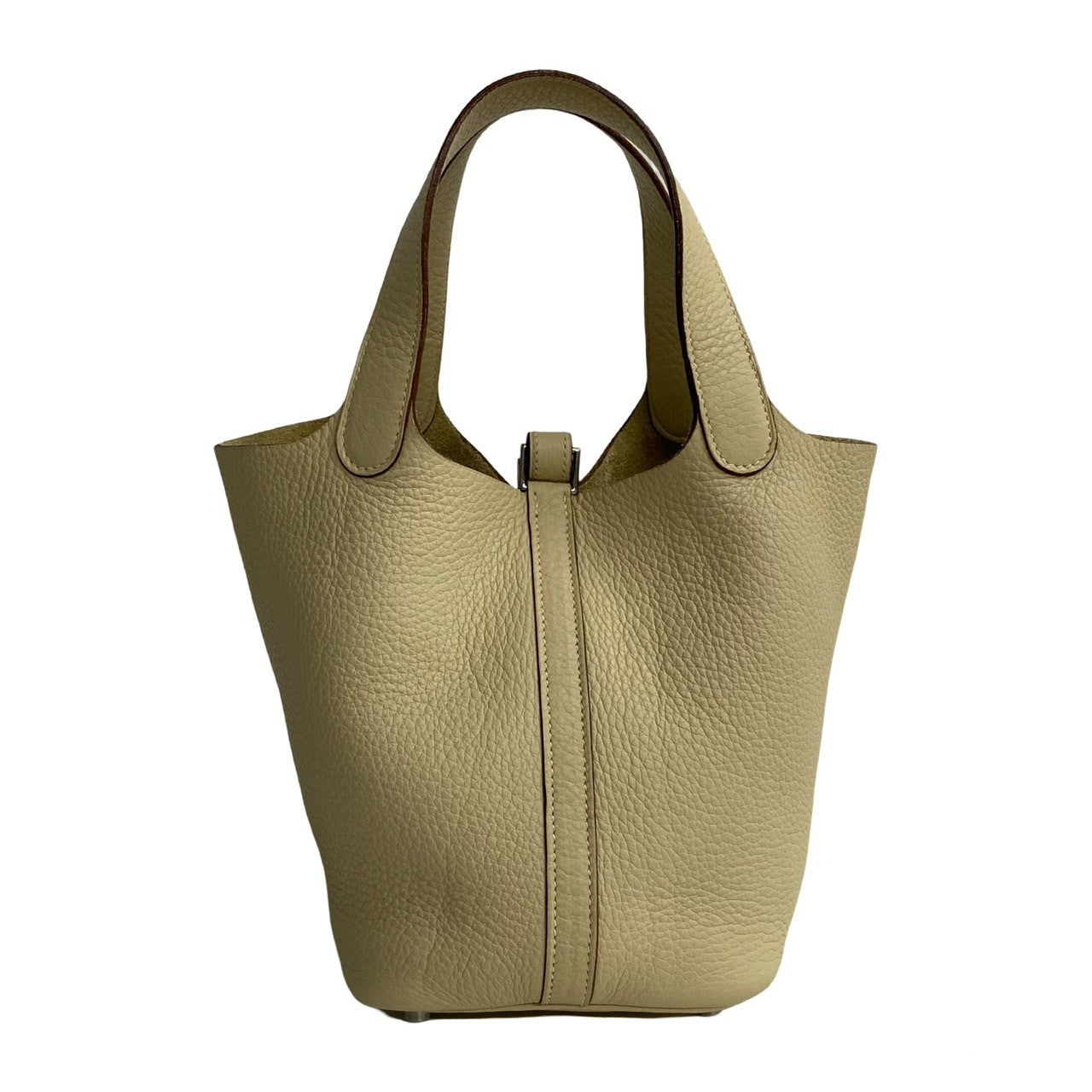 HERMES Handbag Taurillon Clemence beige Picotan Lock PM