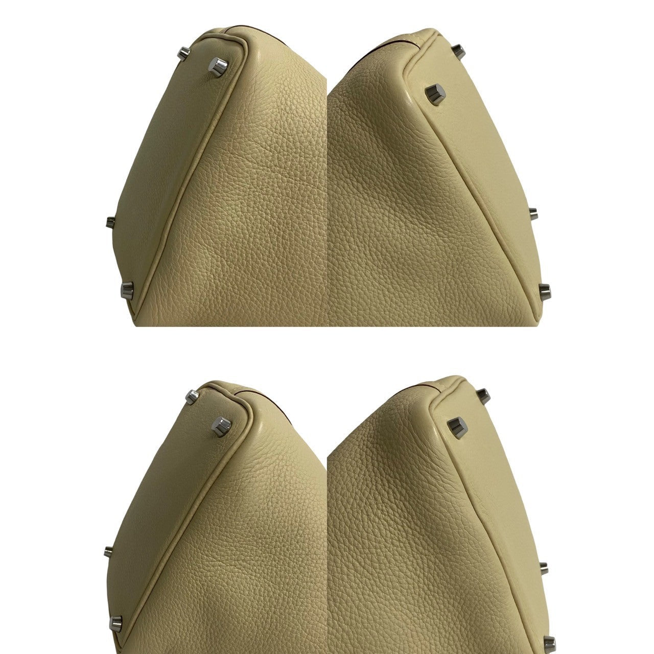 HERMES Handbag Taurillon Clemence beige Picotan Lock PM