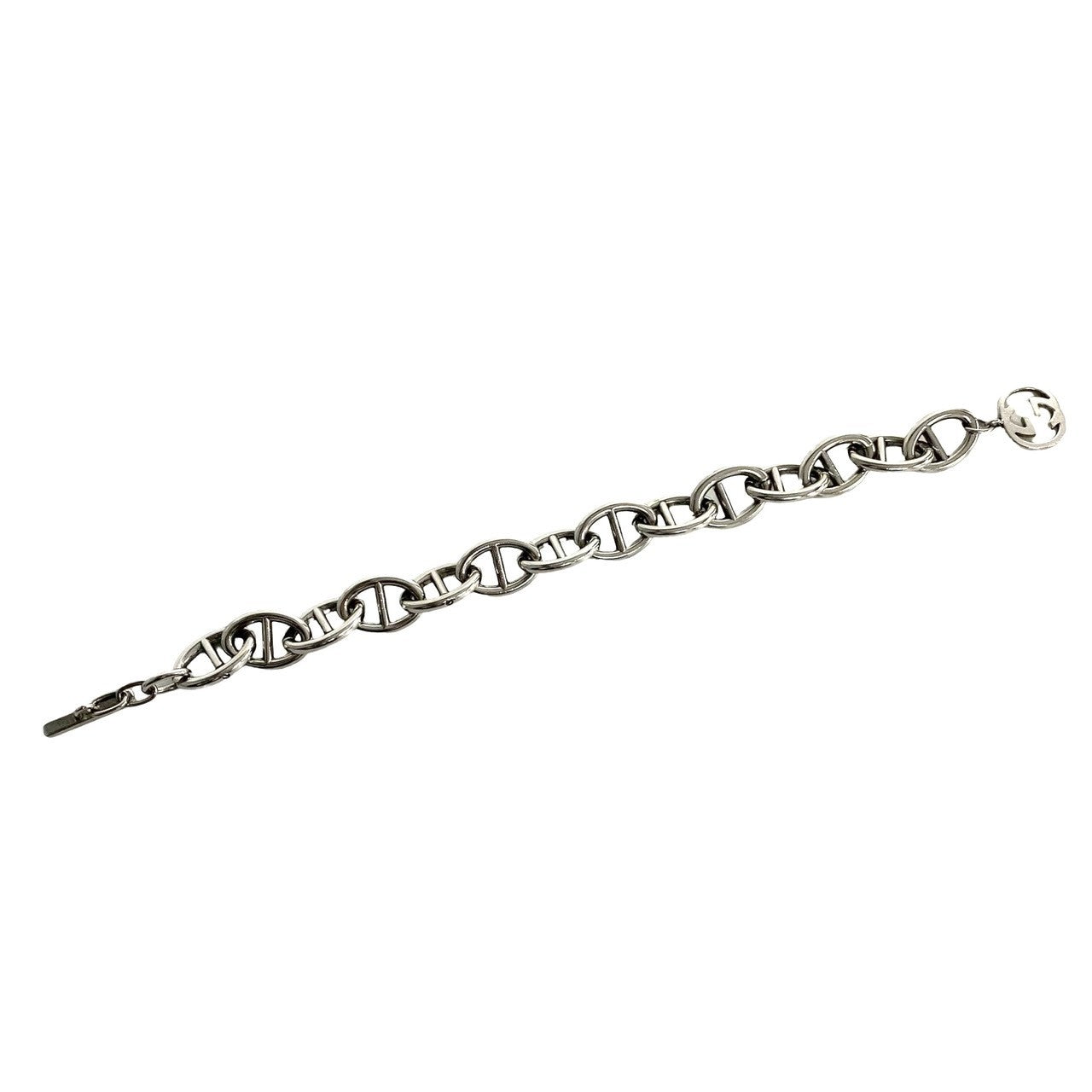 GUCCI bracelet metal Silver GG motif Anchor Chain Bracelet Women(Unisex) Used