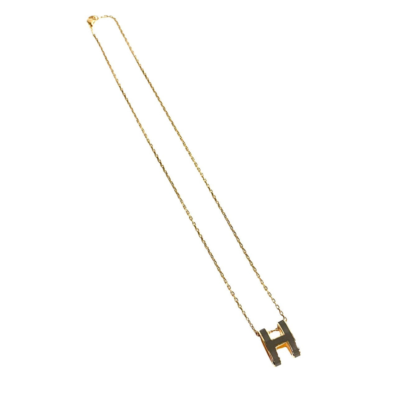 HERMES Necklace Gold Plated gold Pop ash Women Used